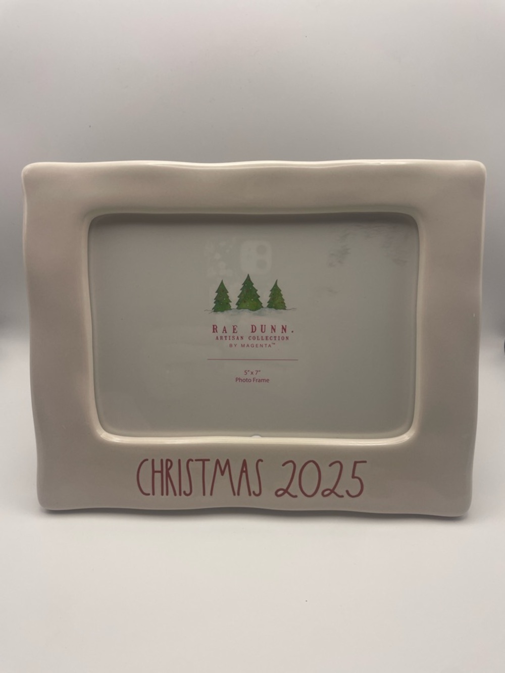 Rae Dunn Cream Ceramic Frame Christmas 2025 5x7